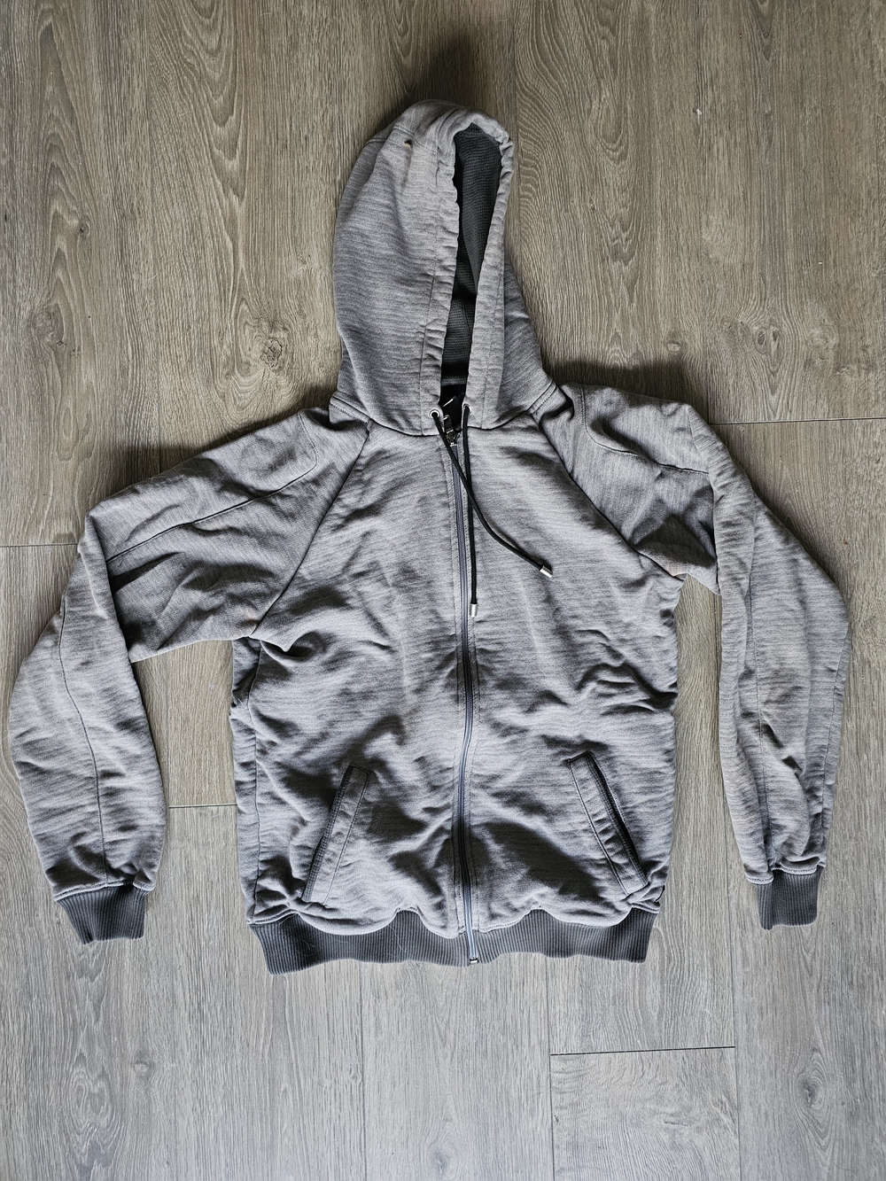 Hugo Boss Heather Gray Zip-Up Hooded Jacket